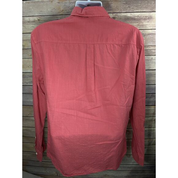Johnnie-O Hangin’ Out Shirt Size M Red Long Sleeve Button-Up Cotton - Picture 2 of 8